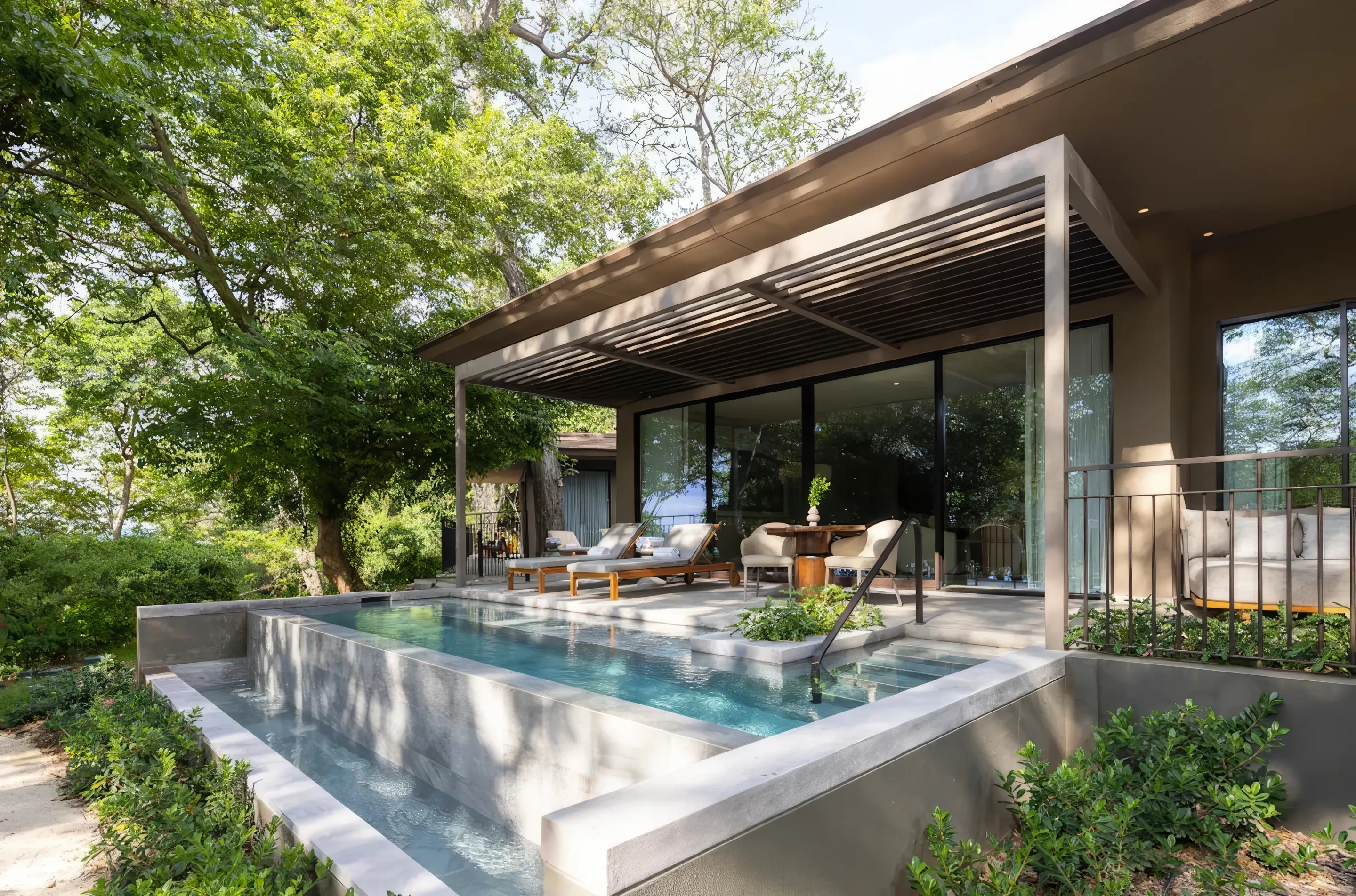 An estate home with a private infinity pool at the Waldorf Astoria Residences in Costa Rica.